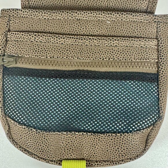 Haiku Crossbody Purse Vegan Pebble Leather Green Strap Floral - Picture 7 of 9